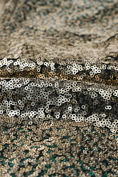 Elegant Shimmering Sequin Embellished Statement Pants
