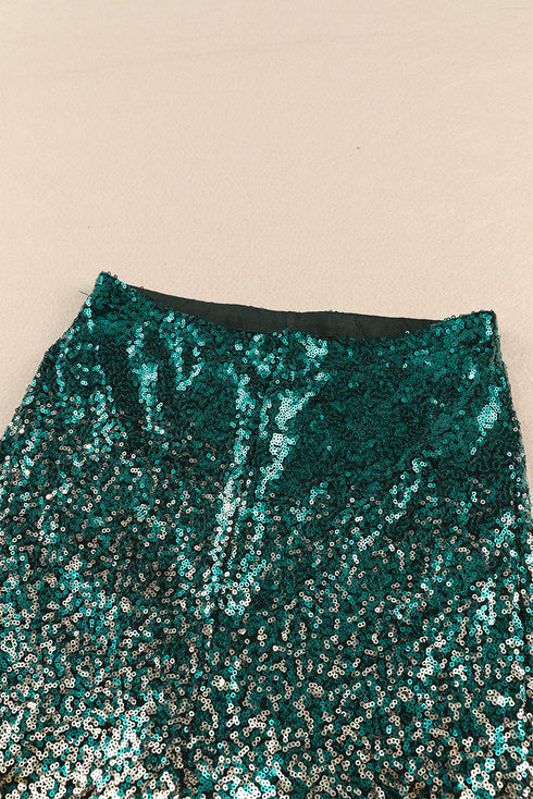 Elegant Shimmering Sequin Embellished Statement Pants