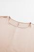 Elegant Shirred Mock Neck Dolman Sleeve Satin Blouse