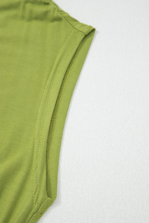 Elegant Solid V Neck Cap Sleeve Elastic Waist Maxi Dress