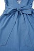 Elegant Square Neck Pleated Cut Out Denim Mini Dress