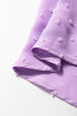 Elegant Swiss Dot Smocked Frilled Short Sleeve Maxi Dress