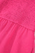 Elegant Swiss Dot Smocked Frilled Short Sleeve Maxi Dress