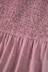 Elegant Swiss Dot Smocked High Waist Flowy Midi Dress