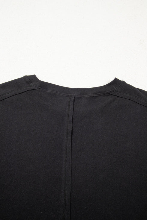 Elegant Textured Patchwork Bow Detail Long Sleeve Top