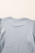 Elegant Textured Ribbed Long Bishop Sleeve Top