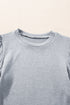 Elegant Textured Ribbed Long Bishop Sleeve Top