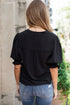Elegant V Neck Half Sleeve Lightweight Woven Blouse
