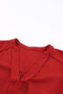 Elegant V Neck Half Sleeve Lightweight Woven Blouse