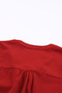 Elegant V Neck Half Sleeve Lightweight Woven Blouse