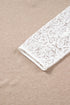 Elegant V Neck Lace Patchwork Detail Long Sleeve Top