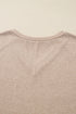 Elegant V Neck Lace Patchwork Detail Long Sleeve Top