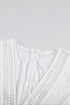 Elegant V Neck Ladder Trim Lace Maxi Dress