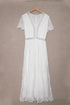 Elegant V Neck Ladder Trim Lace Maxi Dress