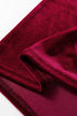 Elegant Velvet Asymmetric Button Detail Keyhole Neck Blouse