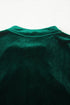 Elegant Velvet Asymmetric Button Detail Keyhole Neck Blouse