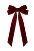 Elegant Velvet Bowknot Long Tail Hair Clip