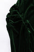 Elegant Velvet Mock Neck Keyhole Puff Sleeve Blouse