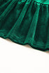 Elegant Velvet Sequin Puff Sleeve Tiered Mini Dress