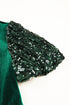 Elegant Velvet Sequin Puff Sleeve Tiered Mini Dress