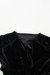 Elegant Velvet Surplice Long Sleeve High Waist Mini Dress