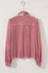 Elegant Velvet Tie Neck Puff Sleeve Blouse