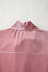 Elegant Velvet Tie Neck Puff Sleeve Blouse
