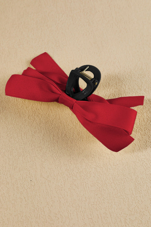 Elegant Viscose Fabric Bow Large Hair Claw Clip