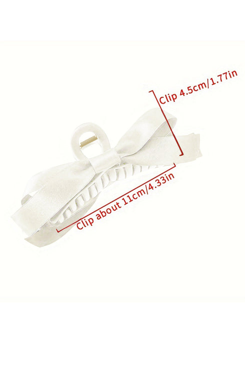 Elegant Viscose Fabric Bow Large Hair Claw Clip