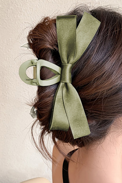 Elegant Viscose Fabric Bow Large Hair Claw Clip