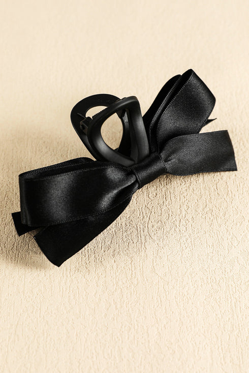 Elegant Viscose Fabric Bow Large Hair Claw Clip