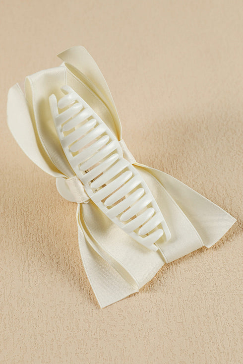 Elegant Viscose Fabric Bow Large Hair Claw Clip