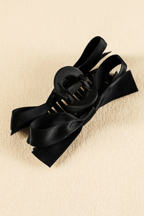 Elegant Viscose Fabric Bow Large Hair Claw Clip