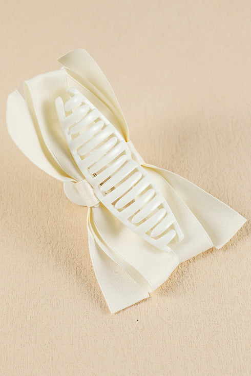 Elegant Viscose Fabric Bow Large Hair Claw Clip