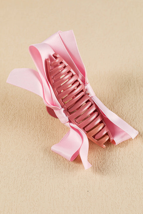Elegant Viscose Fabric Bow Large Hair Claw Clip