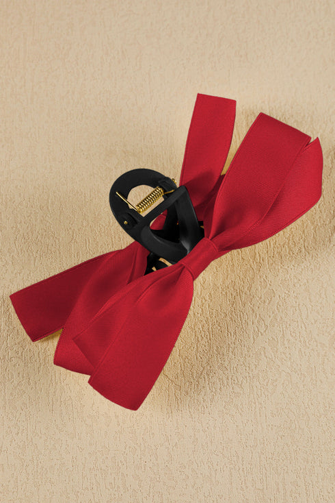 Elegant Viscose Fabric Bow Large Hair Claw Clip