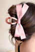 Elegant Viscose Fabric Bow Large Hair Claw Clip