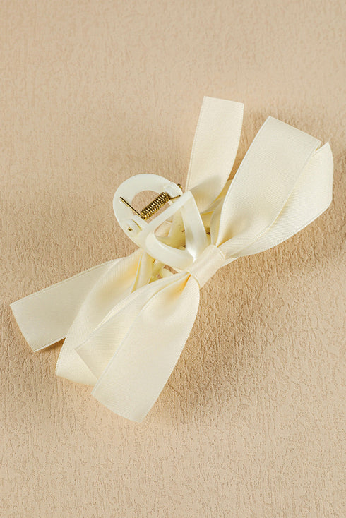 Elegant Viscose Fabric Bow Large Hair Claw Clip