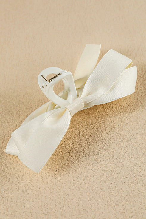 Elegant Viscose Fabric Bow Large Hair Claw Clip
