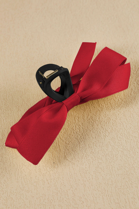 Elegant Viscose Fabric Bow Large Hair Claw Clip