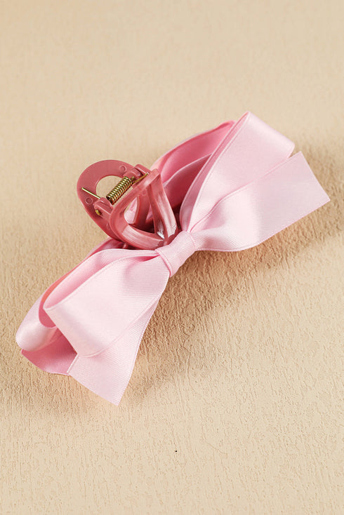 Elegant Viscose Fabric Bow Large Hair Claw Clip