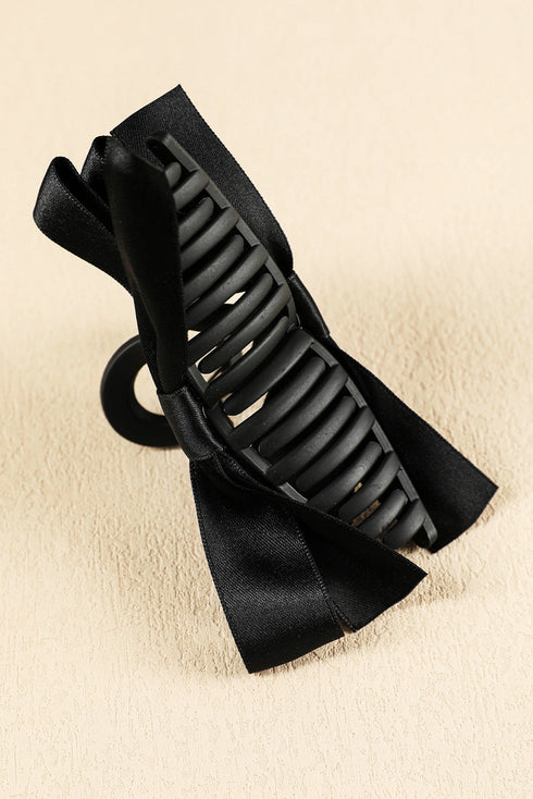 Elegant Viscose Fabric Bow Large Hair Claw Clip