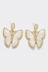 Elegant Woven Alloy Butterfly Stud Earrings