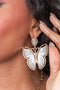 Elegant Woven Alloy Butterfly Stud Earrings