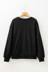Embellished Long Sleeve Crew Neck Pullover Sweatshirt