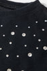 Embellished Long Sleeve Crew Neck Pullover Sweatshirt