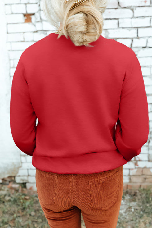 Embellished Nutcracker Trio Graphic Crew Neck Sweatshirt