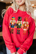 Embellished Nutcracker Trio Graphic Crew Neck Sweatshirt