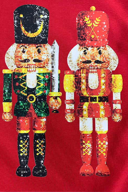 Embellished Nutcracker Trio Graphic Crew Neck Sweatshirt