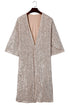 Embellished Open Front Midi Length Sequin Duster
